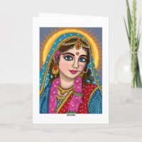 Goddess Radha Greeting Card | Divine Hindu Devi Ra
