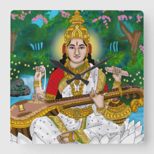 Goddess Saraswati Clock