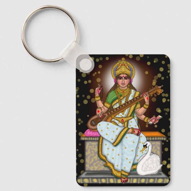 Goddess Saraswati Keychain (Front)