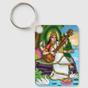 Goddess Saraswati Keychain