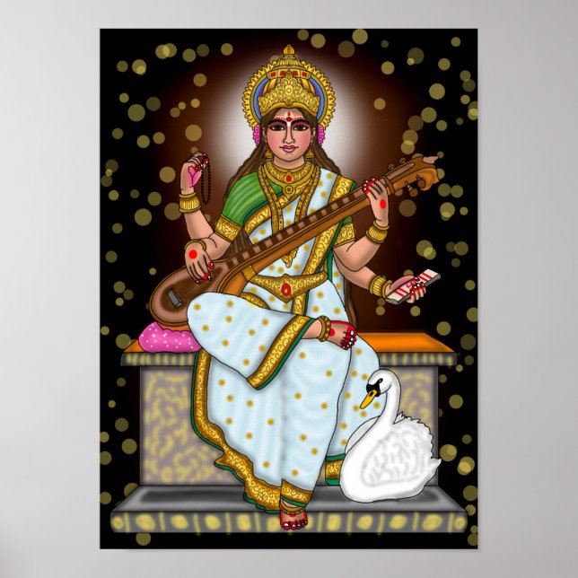 Goddess Saraswati  Poster (Front)