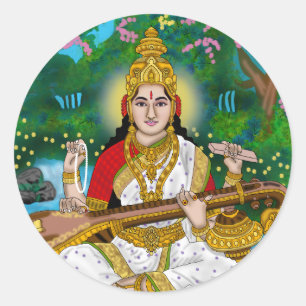Goddess Saraswati Sticker