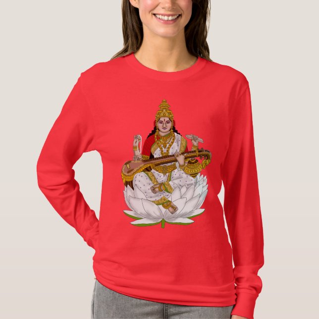 Goddess Saraswati T-Shirts (Front)