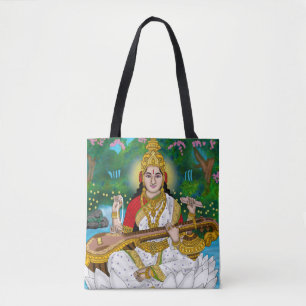 Goddess Saraswati Tote Bag