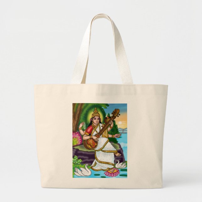 Goddess Saraswati Tote Bag (Front)