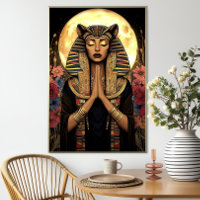 Goddess Sekhmet: Egyptian Floral Dark Fantasy