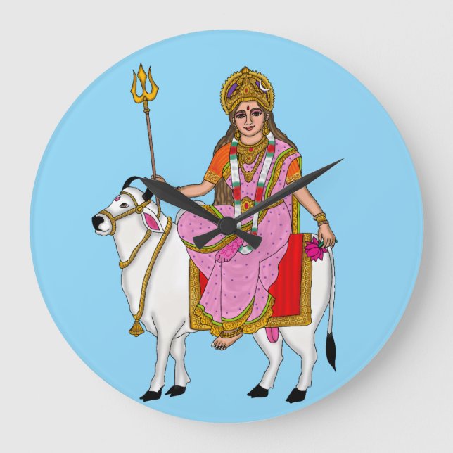 Goddess Shailputri Wall Clock (Front)