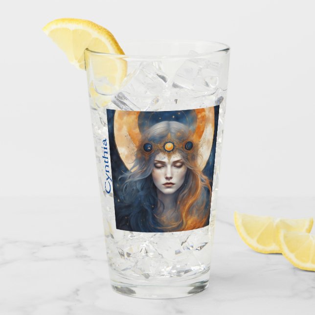 Goddess Solar Eclipse 2024 Custom Memento  Glass (Front Ice)