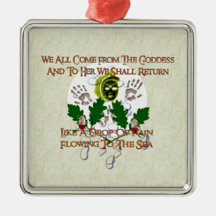 Goddess Song Metal Ornament