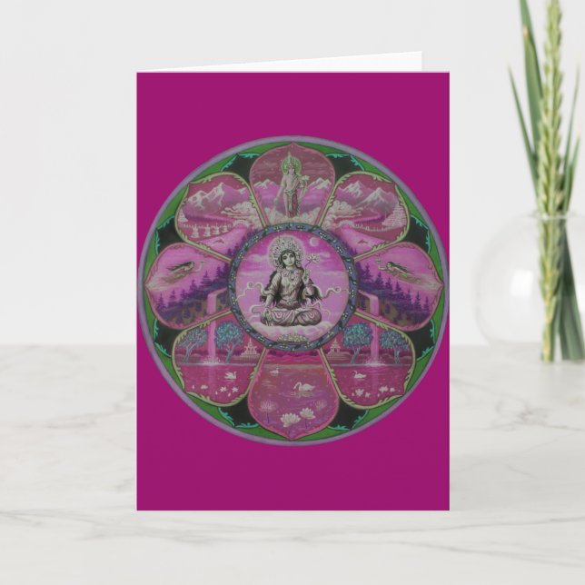 Goddess Tara Mandala greeting card (Front)
