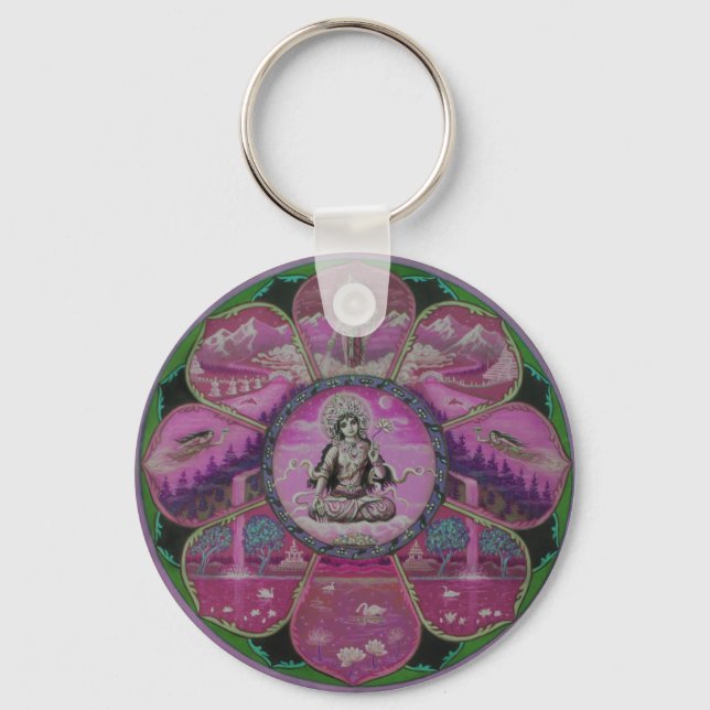 Goddess Tara Mandala key chain (Front)