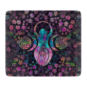 Goddess Triple moon with triskele Cutting Board