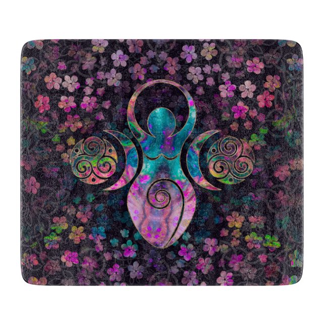 Goddess Triple moon with triskele Cutting Board (Front)