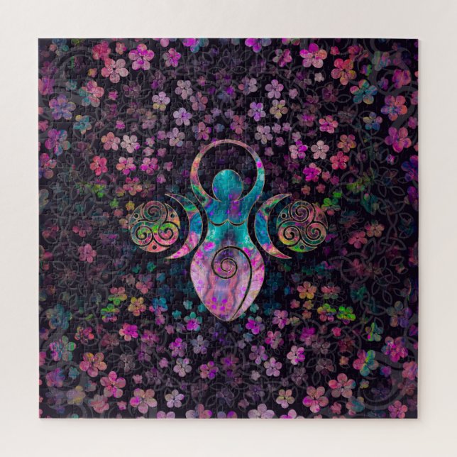 Goddess Triple moon with triskele Jigsaw Puzzle (Vertical)