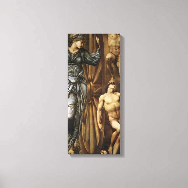Goddess Turning the Wheel of Fortune (Burne-Jones) Canvas Print (Front)