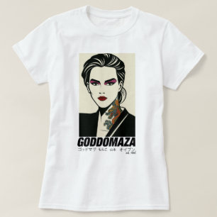 GODDOMAZA EAST 1985  WHITE TEE DRAGON NECK TAT