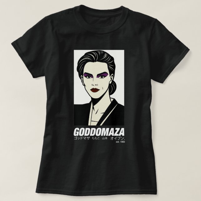 GODDOMAZA EST. 1985 PT. 1 BLACK WOMEN TEE  (Design Front)