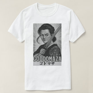 GODDOMAZA SAMURAI BW POSTER  T-Shirt