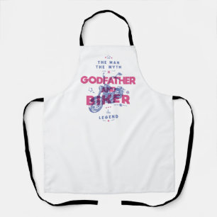 Godfather and biker the man the myth the legend apron
