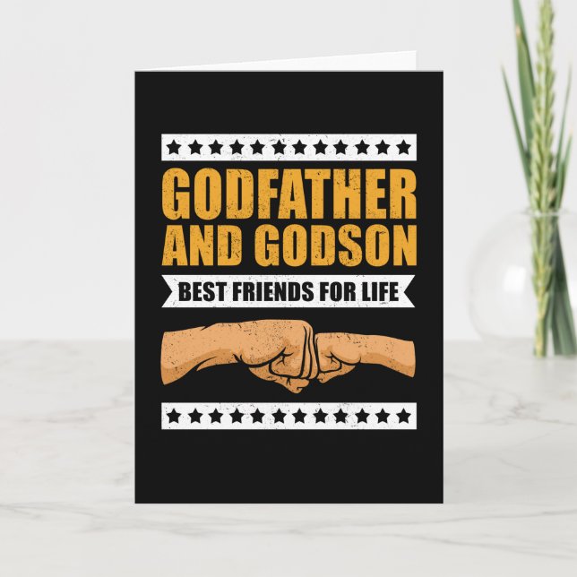 Godfather And Godson Best Friends For Life | Gift Card (Front)