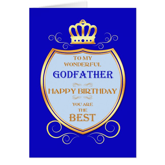 Godfather Birthday with Shield (Front)
