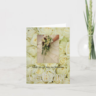 Godfather Bridesman thank you Card