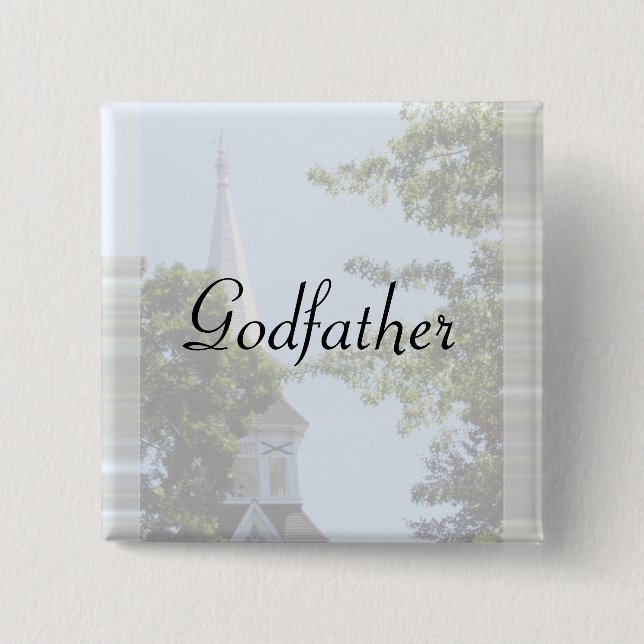 Godfather Button/pin 2 Inch Square Button (Front)