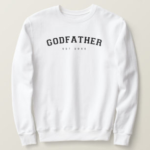 Godfather Established Varsity Typography White Sweatshirt