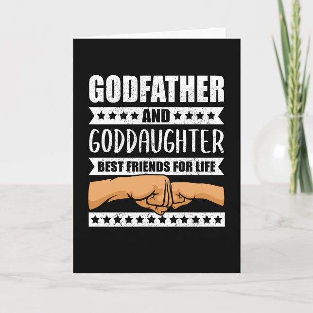 Godfather Goddaughter Godchild and Godfather Gift Card (Front)