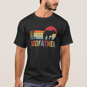 Godfather Like A Dad Only Cooler Vintage Bear Dad  T-Shirt
