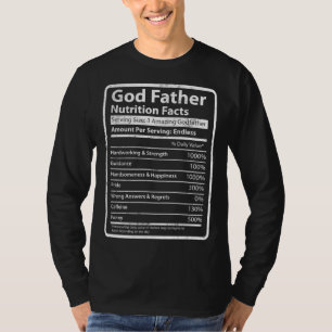 Godfather Nutrition Facts  for  Grandpa Godfather T-Shirt