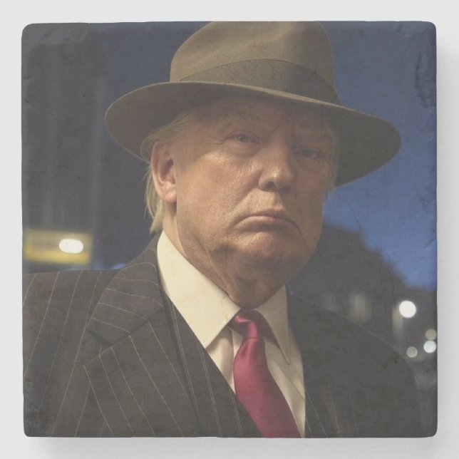 Godfather of America Don J. Trump  Stone Coaster (Front)