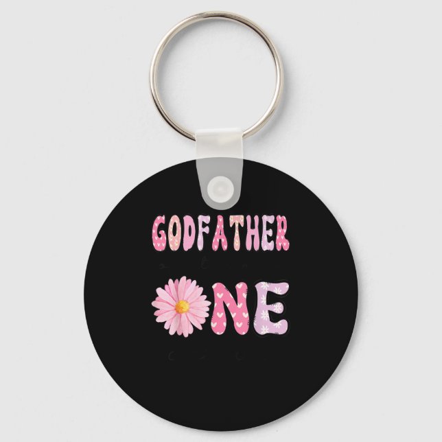 Godfather Of Little Miss Onederful 1st Birthday Nk Keychain (Front)