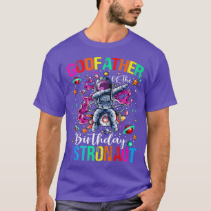Godfather Of The Birthday Astronaut Boy Space Them T-Shirt