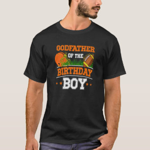 Godfather Of The Birthday Boy Football Theme Bday  T-Shirt
