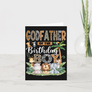 Godfather Of The Birthday Boy Jungle Safari Animal Card