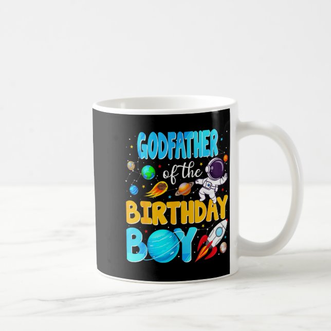 Godfather Of The Birthday Boy Space Astronaut 1st  Coffee Mug (Right)