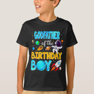 Godfather Of The Birthday Boy Space Astronaut 1st  T-Shirt