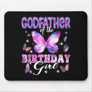Godfather Of The Birthday Girl Butterfly Family Mouse Pad