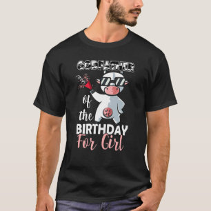 Godfather Of The Birthday Girl Family Cow  First B T-Shirt