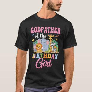 Godfather Of The Birthday Girl Kids Safari Jungle T-Shirt