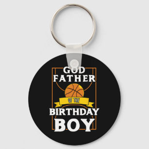 Godfather Of The Birthday Ller Sketll Bday Party Keychain
