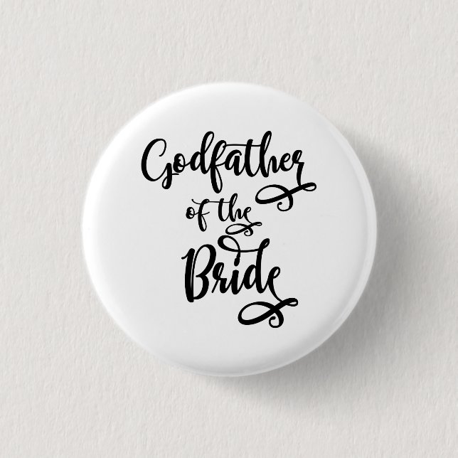 Godfather of the Bride 1 Inch Round Button (Front)