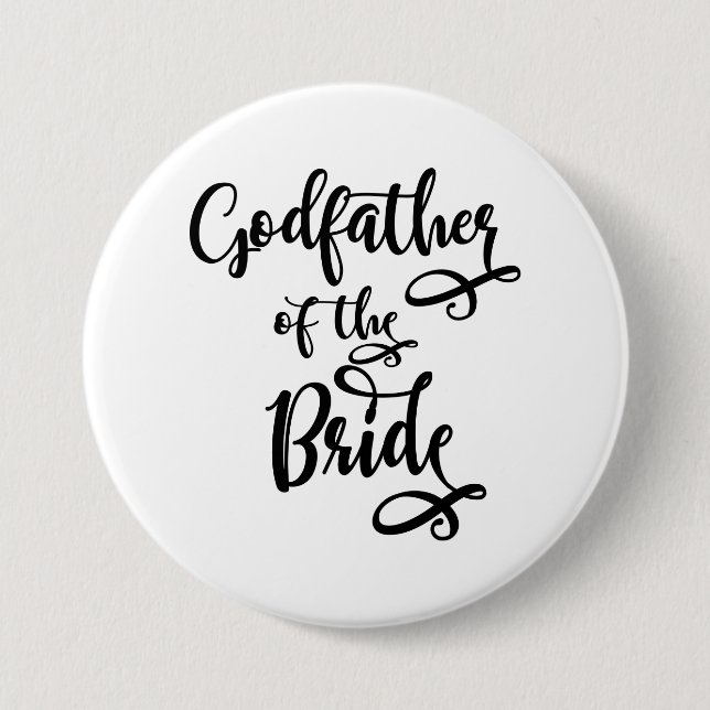Godfather of the Bride 3 Inch Round Button (Front)