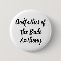 Godfather of the Bride Black Custom Name Wedding