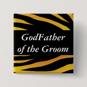 GodFather of the Groom 2 Inch Square Button