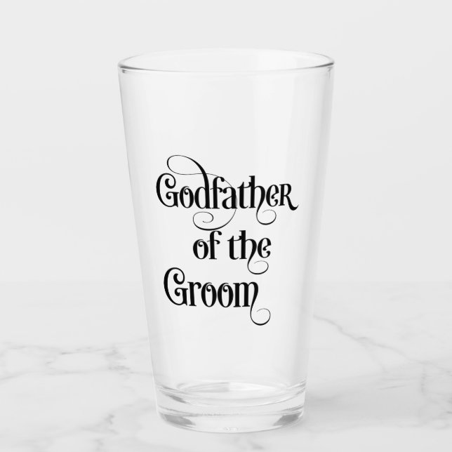 Godfather of the Groom Glass (Front)