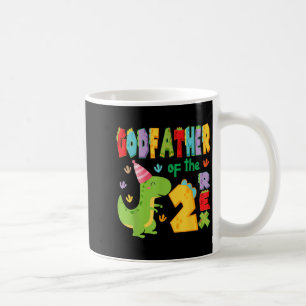 Godfather Of The Two Rex 2nd Birthday Boy Dinosaur Coffee Mug