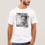 Godfather Personalized Photo and Name T-Shirt<br><div class="desc">Let your Godfather know you appreciate him,  and his support with this fun graphic tee. Just add a cute pic,  name and date,  and he'll be wearing this tshirt with pride. Photo by Jason Sung</div>