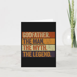 Godfather The Man The Myth The Legend Funny Retro  Card